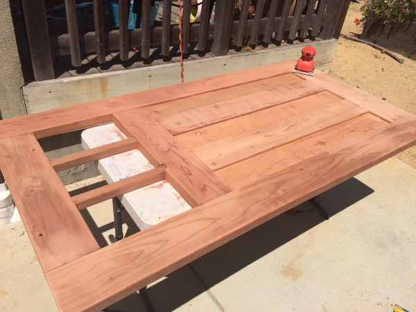 building redwood Craftsman gate